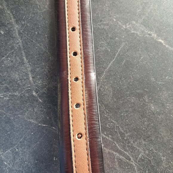 PW Shoes Black/Brown Leather Belt Sz: XL (44-46) #116 - Picture 4 of 4